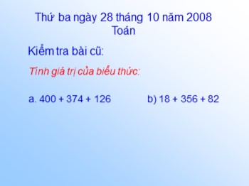 Bài giảng Toán Lớp 4 - Bài: Tìm hai số khi biết tổng và hiệu của hai số đó