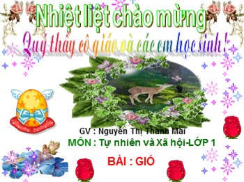 Bài giảng Tự nhiên và xã hội Lớp 1 - Bài: Gió - Nguyễn Thị Thanh Mai