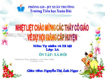 Bài giảng Tự nhiên và xã hội Lớp 2 -  Ôn tập: Xã hội