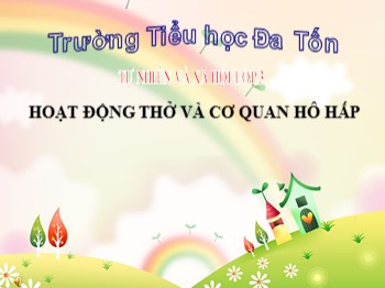 Bài giảng Tự nhiên và xã hội Lớp 3 - Bài: Hoạt động thở và cơ quan hô hấp