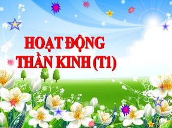 Bài giảng Tự nhiên xã hội Lớp 3 - Bài 13: Hoạt động thần kinh (Tiết 1)