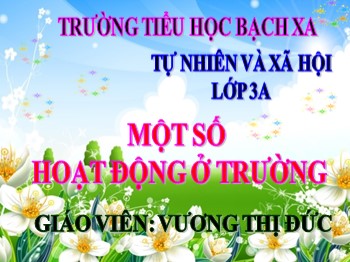 Bài giảng Tự nhiên xã hội Lớp 3 - Bài 24: Một số hoạt động ở trường - Vương Thị Đức