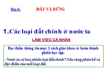 Bài giảng Địa lý Lớp 5 - Bài 6: Đất và rừng