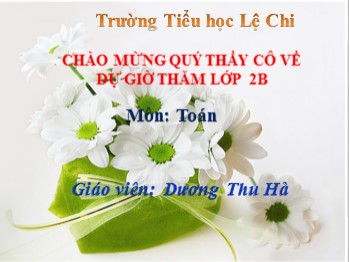 Bài giảng Toán Lớp 2 - Bài: 9 cộng với một số 9 + 5 - Dương Thu Hà