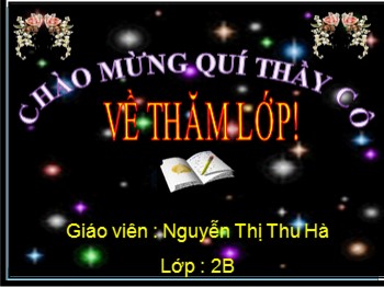 Bài giảng Toán Lớp 2 - Bài: Luyện tập - Nguyễn Thị Thu Hà