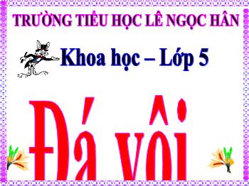 Bài giảng Khoa học Lớp 5 - Bài 26: Đá vôi