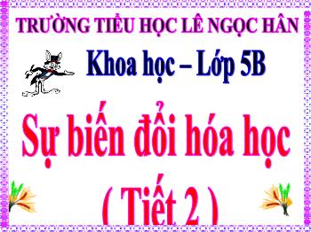 Bài giảng Khoa học Lớp 5 - Bài: Sự biến đổi hóa học ( Tiết 2 )