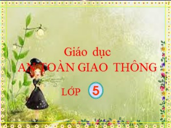 Bài giảng An toàn giao thông Lớp 5 - Bài: Biển báo giao thông đường bộ