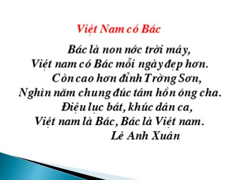 Bài giảng Chính tả Lớp 2 - Bài: Việt Nam có Bác