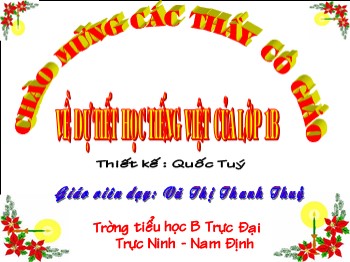 Bài giảng Học vần Lớp 1 - Bài 100: uân, uyên - Vũ Thị Thanh Thúy