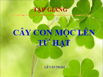 Bài giảng Khoa học Lớp 5 - Bài 53: Cây con mọc lên từ hạt