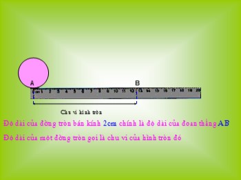 Bài giảng môn Toán Lớp 5 - Bài: Chu vi hình tròn