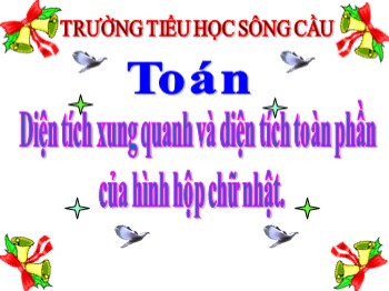 Bài giảng môn Toán Lớp 5 - Bài: Diện tích xung quanh và diện tích toàn phần của hình hộp chữ nhật