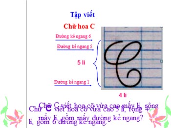 Bài giảng Tập viết Lớp 2 - Tuần 4 - Bài: Chữ hoa C