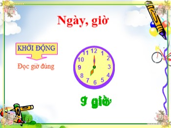 Bài giảng Toán Lớp 2 - Bài: Ngày, giờ