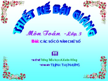 Bài giảng Toán Lớp 3 - Bài: Các số có năm chữ số - Trịnh Thị Nhung