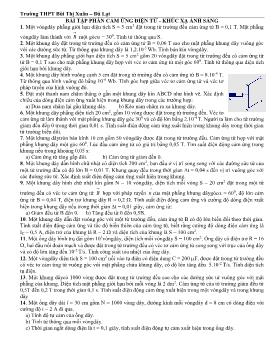 Bài tập môn Vật lý Lớp 11 - Bài 26: Phần cảm ứng điện từ, Khúc xạ ánh sáng - Trường THPT Bùi Thị Xuân