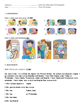 Test English Class 6 - Number 2