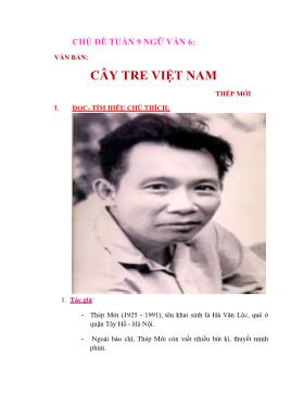 Bài giảng Ngữ văn Lớp 6 - Văn bản: Cây tre Việt Nam