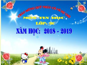 Bài giảng Tin học Lớp 3 - Bài 4: Tập gõ các phím ở hàng phím số - Năm học 2018-2019