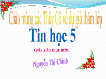 Bài giảng Tin học Lớp 5 - Tiết 50: Thủ tục trong Logo - Năm học 2011-2012 - Nguyễn Thị Chinh