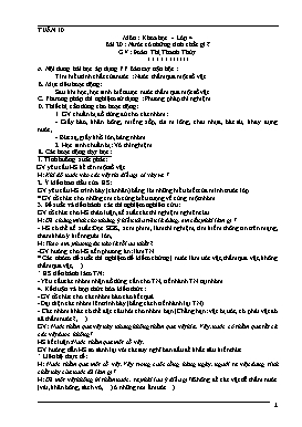 Giáo án Khoa học Lớp 4 - Bài 20 đến 37 - Đoàn Thị Thanh Thủy