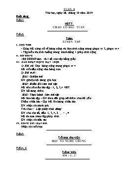 Giáo án Lớp 1 - Tuần 8 - Năm học 2019-2020