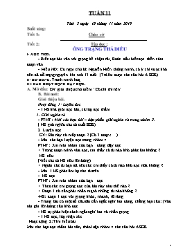 Giáo án Lớp 4 - Tuần 11 - Năm học 2019-2020