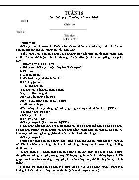 Giáo án Lớp 4 - Tuần 16 - Năm học 2018-2019