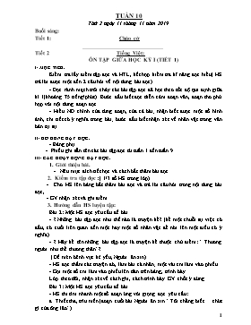 Giáo án Lớp 5 - Tuần 10 - Năm học 2019-2020