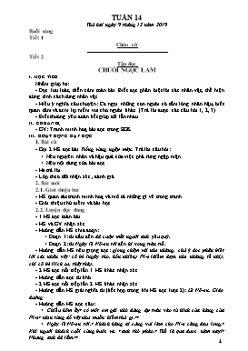 Giáo án Lớp 5 - Tuần 14 - Năm học 2019-2020