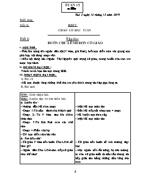 Giáo án Lớp 5 - Tuần 15 - Năm học 2019-2020