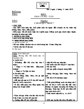 Giáo án Lớp 5 - Tuần 9 - Năm học 2019-2020