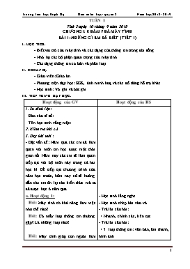 Giáo án Tin học Lớp 4 - Quyển 2 - Năm học 2018-2019 - Trường Tiểu học Thạch Hạ