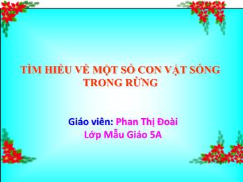 Bài giảng Mầm non Khối Lá - Đề tài: Tìm hiểu về một số con vật sống trong rừng - Phan Thị Đoài