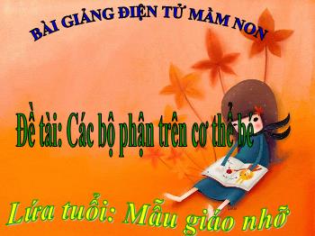 Bài giảng Mầm non Lớp Chồi - Đề tài: Các bộ phận trên cơ thể bé. Trò chơi: Thi Ai chỉ nhanh