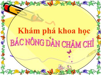 Bài giảng Mầm non Lớp Chồi - Khám phá khoa học: Bác nông dân chăm chỉ - Phan Thị Hoa Thơm