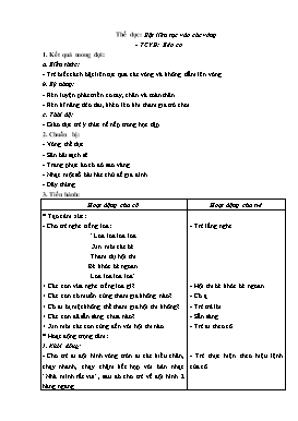 Bài giảng Mầm non Lớp Lá - Thể dục: Bật liên tục vào các vòng. Trò chơi vận động: Kéo co