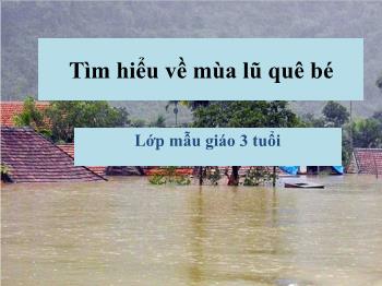 Bài giảng Mầm non Lớp Mầm - Đề tài: Tìm hiểu về mùa lũ quê bé