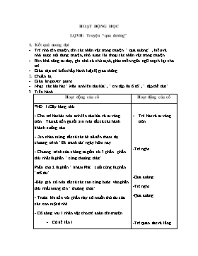 Giáo án Mầm non Lớp Chồi - Đề tài: Truyện Qua đường