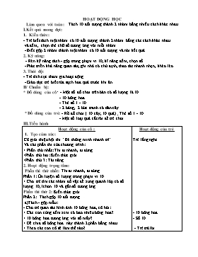 Giáo án Mầm non Lớp Lá - Làm quen với toán: Tách 10 đối tượng thành 2 nhóm bằng nhiều cách khác nhau