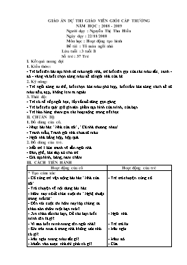 Giáo án Mầm non Lớp Mầm - Đề tài: Tô màu ngôi nhà - Năm học 2018-2019 - Nguyễn Thị Thu Hiền