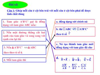 Bài giảng Hình học Khối 8 - Tiết 43: Luyện tập