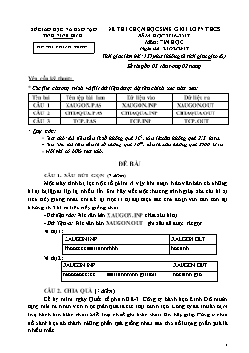 Đề chính thức chọn học sinh giỏi Tin học Lớp 9 - Năm học 2016-2017 - Sở GD&ĐT Ninh Bình (Có hướng dẫn chấm)