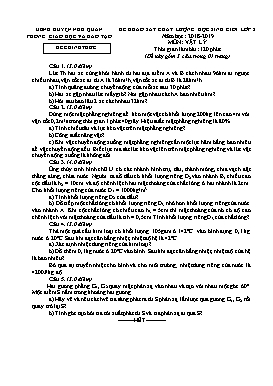 Đề khảo sát chất lượng học sinh giỏi Vật lí Lớp 8 - Năm học 2018-2019 - Phòng GD&ĐT Nho Quan (Có đáp án)