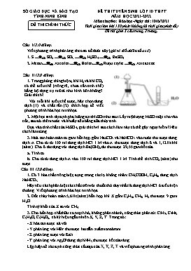 Đề thi tuyển sinh Lớp 10 THPT môn Hóa học (Chuyên) - Năm học 2021-2022 - Sở GD&ĐT Ninh Bình (Có hướng dẫn chấm)