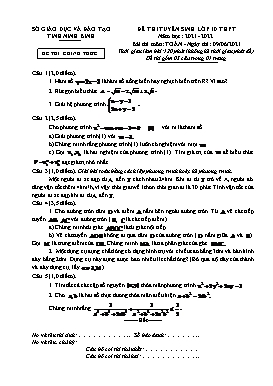 Đề thi tuyển sinh Lớp 10 THPT môn Toán - Năm học 2021-2022 - Sở GD&ĐT Ninh Bình (Có hướng dẫn chấm)