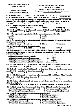 Đề thi tuyển sinh vào Lớp 10 THPT môn Tổ hợp - Mã đề: 345 - Năm học 2019-2020 - Sở GD&ĐT Ninh Bình (Có đáp án)