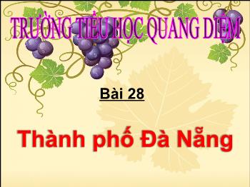 Bài giảng Địa lý Lớp 4 - Bài 28: Thành phố Đà Nẵng - Trường Tiểu học Quang Diệm