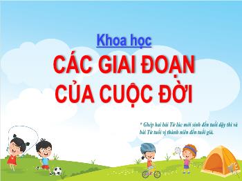 Bài giảng Khoa học Lớp 5 - Bài: Các giai đoạn của cuộc đời